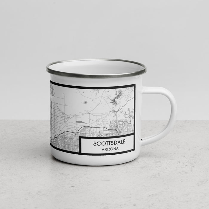 Right View Custom Scottsdale Arizona Map Enamel Mug in Classic