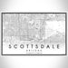 Scottsdale Arizona Map Print Landscape Orientation in Classic Style With Shaded Background