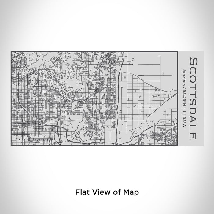 Rendered View of Scottsdale Arizona Map Engraving on 17oz Stainless Steel Insulated Cola Bottle