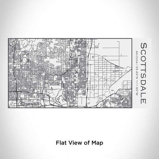 Rendered View of Scottsdale Arizona Map Engraving on 17oz Stainless Steel Insulated Cola Bottle in White