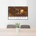 24x36 Scottsdale Arizona Map Print Landscape Orientation in Ember Style Behind 2 Chairs Table and Potted Plant