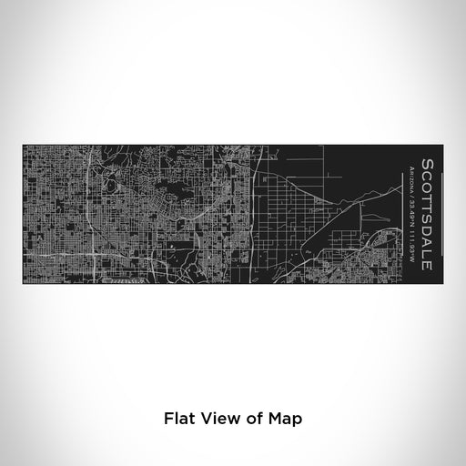 Rendered View of Scottsdale Arizona Map Engraving on 10oz Stainless Steel Insulated Cup with Sliding Lid in Black