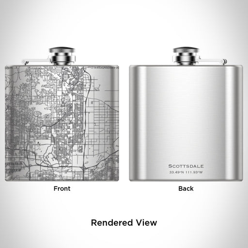 Rendered View of Scottsdale Arizona Map Engraving on undefined