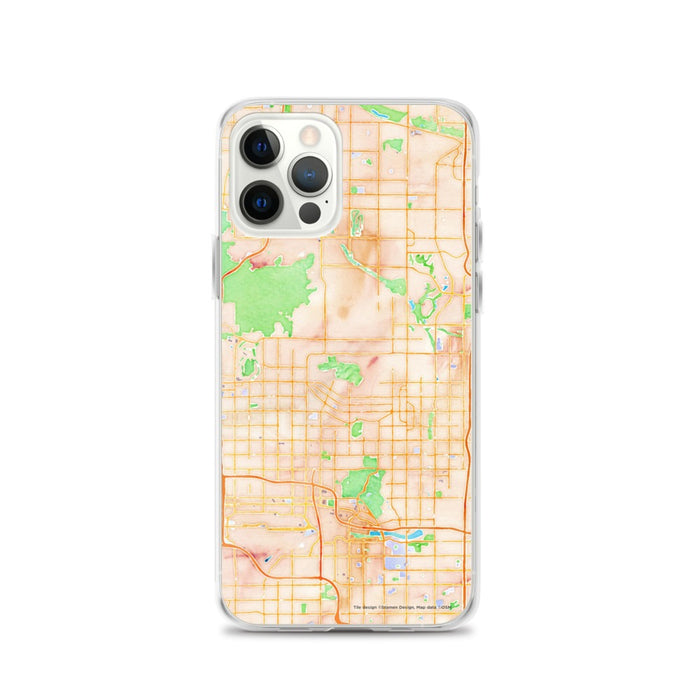 Custom Scottsdale Arizona Map iPhone 12 Pro Phone Case in Watercolor