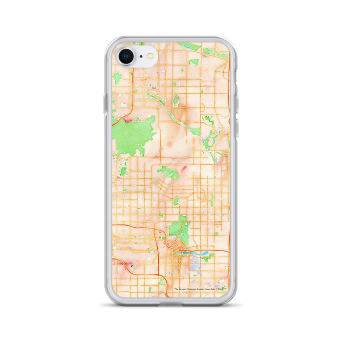 Custom Scottsdale Arizona Map iPhone SE Phone Case in Watercolor