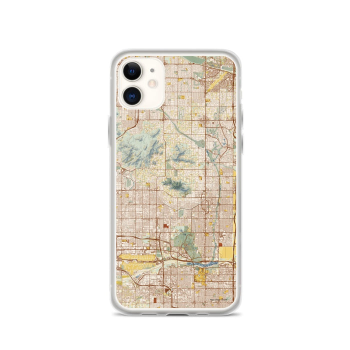 Custom Scottsdale Arizona Map Phone Case in Woodblock