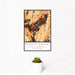 12x18 Scotts Valley California Map Print Portrait Orientation in Ember Style With Small Cactus Plant in White Planter