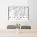 24x36 Scotts Valley California Map Print Lanscape Orientation in Classic Style Behind 2 Chairs Table and Potted Plant