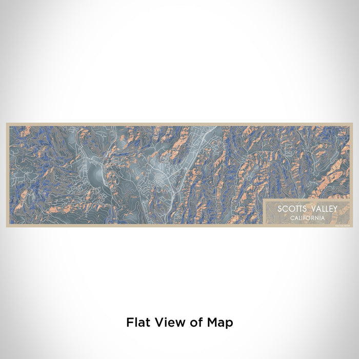 Flat View of Map Custom Scotts Valley California Map Enamel Mug in Afternoon