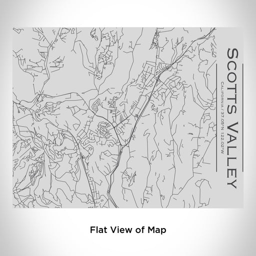 Rendered View of Scotts Valley California Map Engraving on 20oz Stainless Steel Insulated Bottle with Bamboo Top