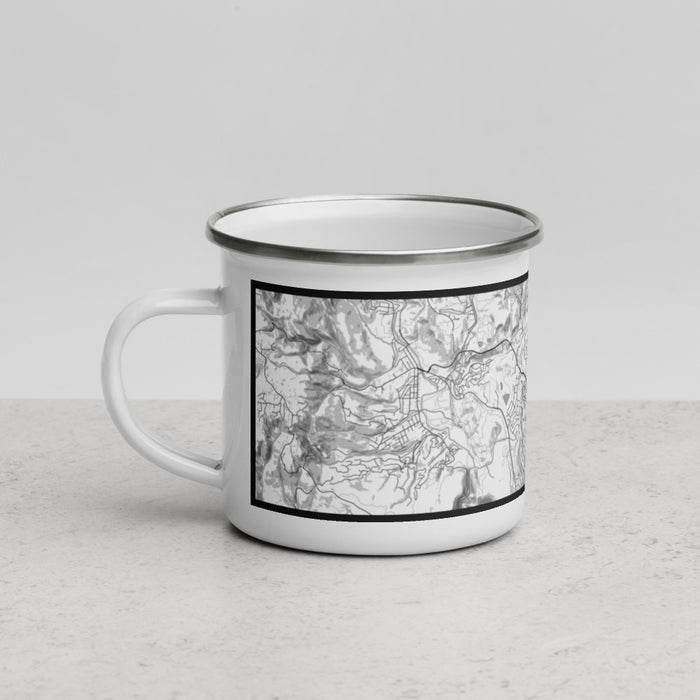 Left View Custom Scotts Valley California Map Enamel Mug in Classic