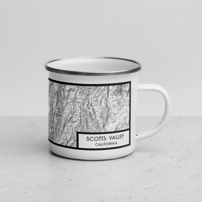 Right View Custom Scotts Valley California Map Enamel Mug in Classic