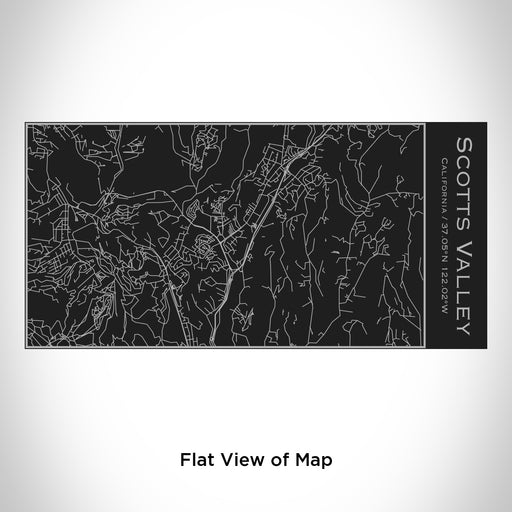 Rendered View of Scotts Valley California Map Engraving on 17oz Stainless Steel Insulated Cola Bottle in Black