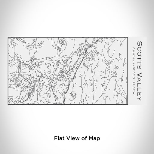 Rendered View of Scotts Valley California Map Engraving on 17oz Stainless Steel Insulated Cola Bottle in White