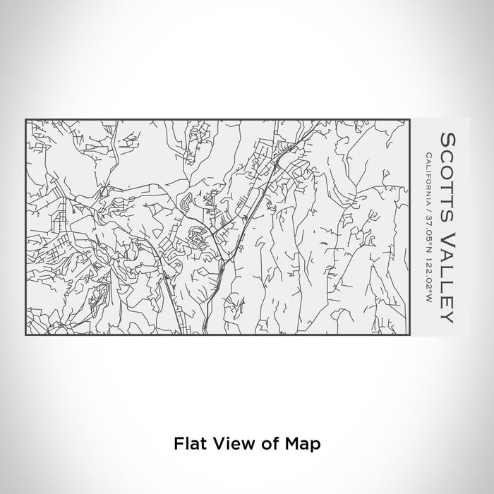 Rendered View of Scotts Valley California Map Engraving on 17oz Stainless Steel Insulated Cola Bottle in White
