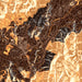 Scotts Valley California Map Print in Ember Style Zoomed In Close Up Showing Details