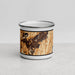 Front View Custom Scotts Valley California Map Enamel Mug in Ember