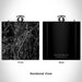 Rendered View of Scotts Valley California Map Engraving on 6oz Stainless Steel Flask in Black