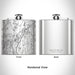 Rendered View of Scotts Valley California Map Engraving on 6oz Stainless Steel Flask