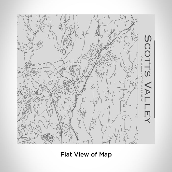 Rendered View of Scotts Valley California Map Engraving on 17oz Stainless Steel Insulated Tumbler