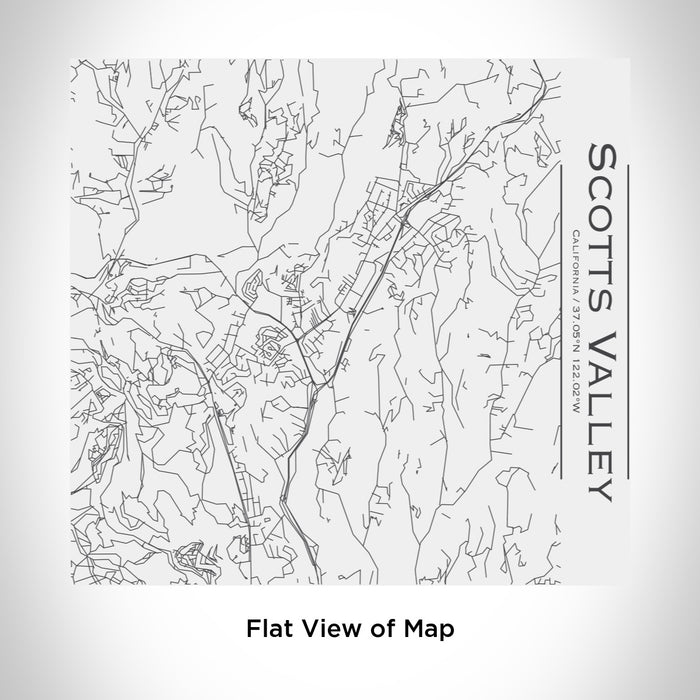 Rendered View of Scotts Valley California Map Engraving on 17oz Stainless Steel Insulated Tumbler in White