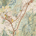 Scotts Valley California Map Print in Woodblock Style Zoomed In Close Up Showing Details