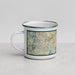 Left View Custom Scotts Valley California Map Enamel Mug in Woodblock