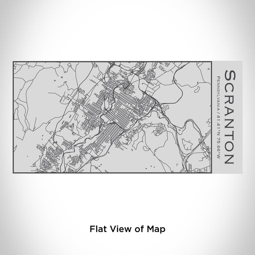Rendered View of Scranton Pennsylvania Map Engraving on 17oz Stainless Steel Insulated Cola Bottle