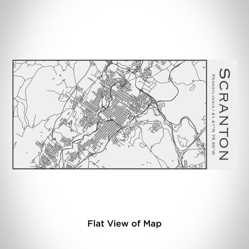 Rendered View of Scranton Pennsylvania Map Engraving on 17oz Stainless Steel Insulated Cola Bottle in White