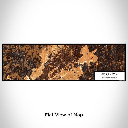 Flat View of Map Custom Scranton Pennsylvania Map Enamel Mug in Ember