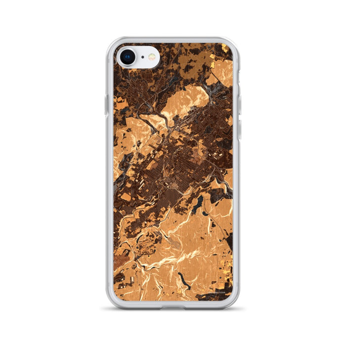 Custom Scranton Pennsylvania Map iPhone SE Phone Case in Ember