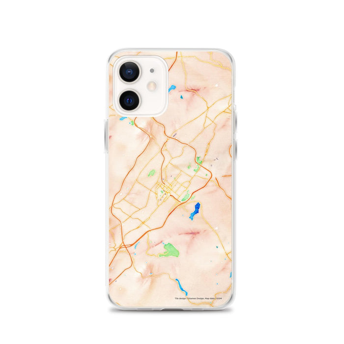Custom Scranton Pennsylvania Map iPhone 12 Phone Case in Watercolor