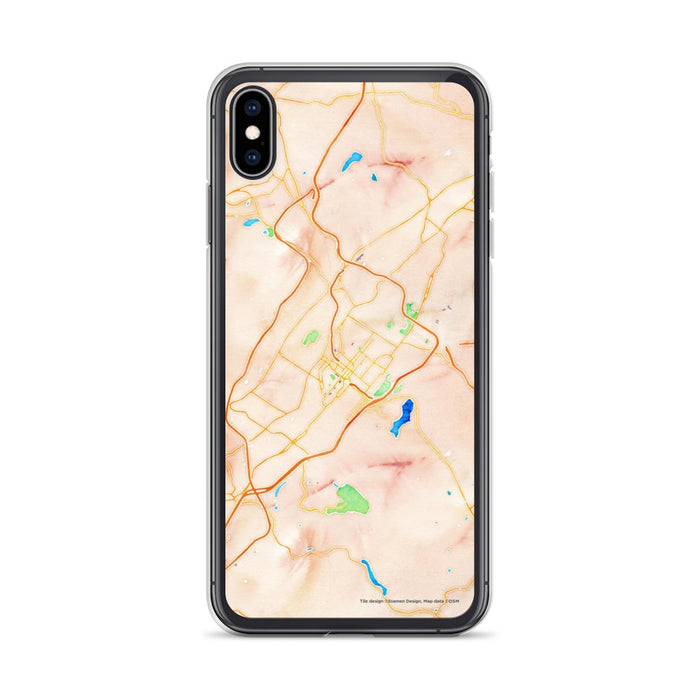 Custom Scranton Pennsylvania Map Phone Case in Watercolor