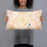 Person holding 20x12 Custom Scranton Pennsylvania Map Throw Pillow in Watercolor