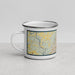 Left View Custom Scranton Pennsylvania Map Enamel Mug in Woodblock