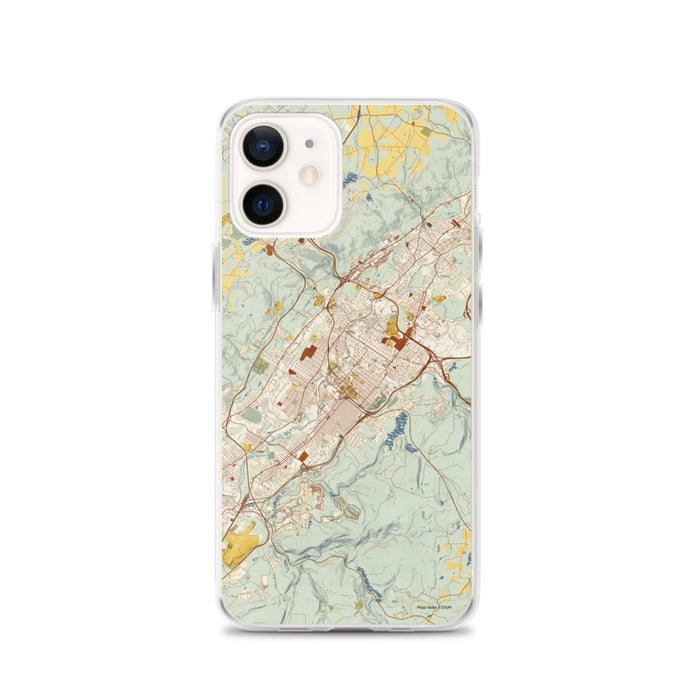 Custom Scranton Pennsylvania Map iPhone 12 Phone Case in Woodblock