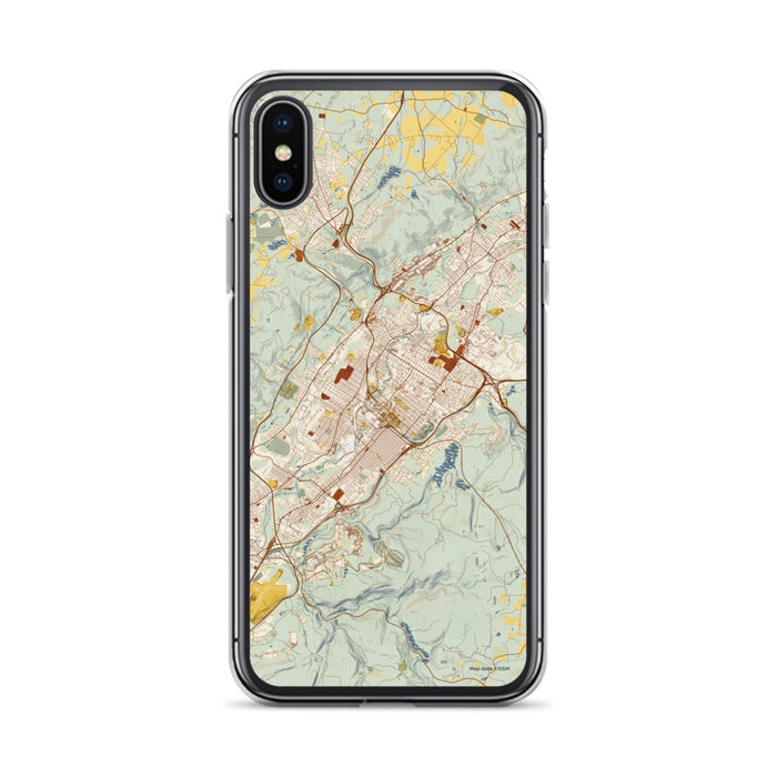 Custom Scranton Pennsylvania Map Phone Case in Woodblock