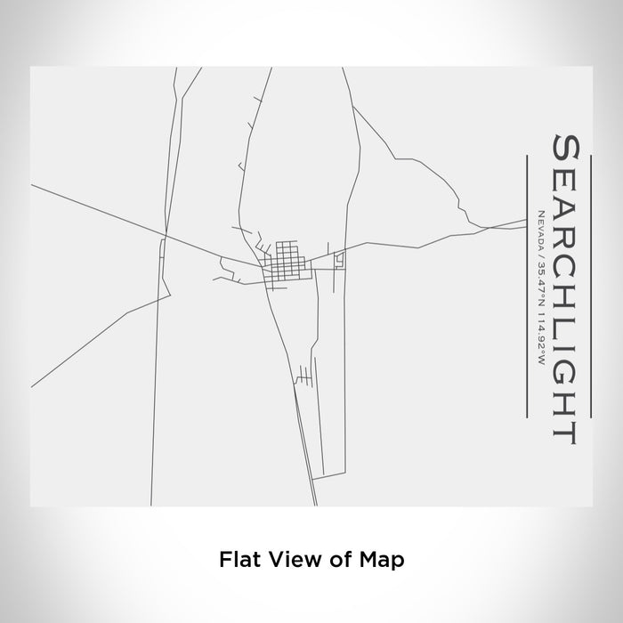Rendered View of Searchlight Nevada Map Engraving on 20oz Stainless Steel Insulated Bottle with Bamboo Top in White