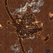 Searchlight Nevada Map Print in Ember Style Zoomed In Close Up Showing Details