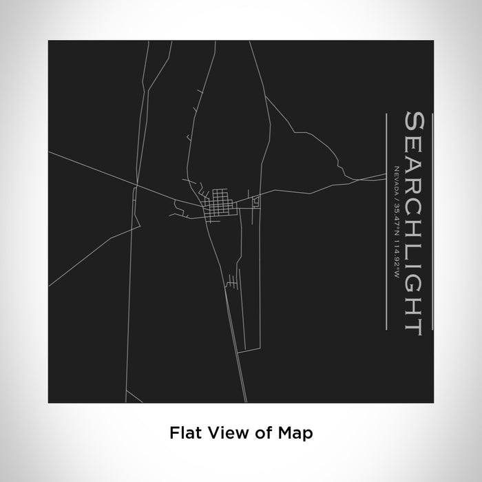 Rendered View of Searchlight Nevada Map Engraving on 17oz Stainless Steel Insulated Tumbler in Black