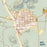 Searchlight Nevada Map Print in Woodblock Style Zoomed In Close Up Showing Details