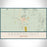 Searchlight Nevada Map Print Landscape Orientation in Woodblock Style With Shaded Background