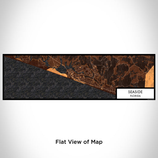 Flat View of Map Custom Seaside Florida Map Enamel Mug in Ember