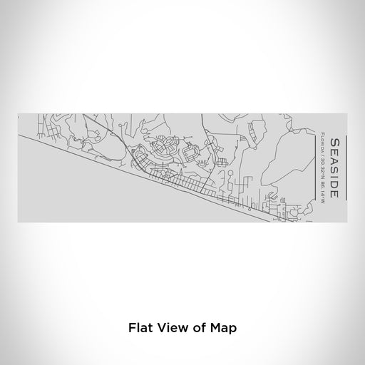 Rendered View of Seaside Florida Map Engraving on 10oz Stainless Steel Insulated Cup with Sipping Lid