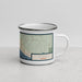 Right View Custom Seaside Florida Map Enamel Mug in Woodblock