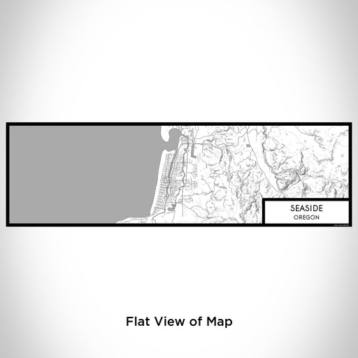 Flat View of Map Custom Seaside Oregon Map Enamel Mug in Classic