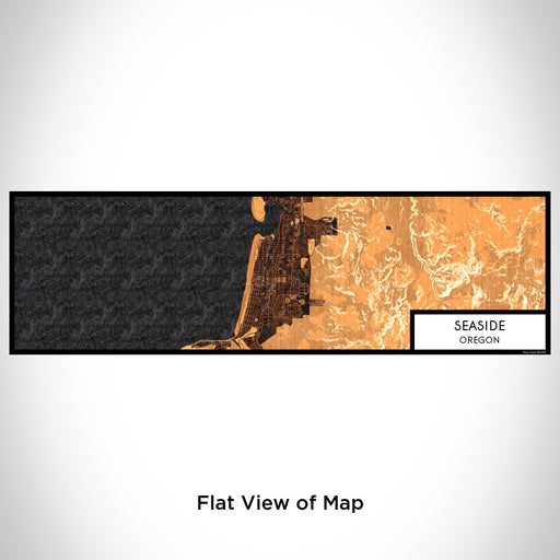 Flat View of Map Custom Seaside Oregon Map Enamel Mug in Ember