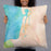 Person holding 22x22 Custom Seaside Oregon Map Throw Pillow in Watercolor
