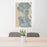 24x36 Seattle Washington Map Print Portrait Orientation in Afternoon Style Behind 2 Chairs Table and Potted Plant