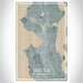 Seattle Washington Map Print Portrait Orientation in Afternoon Style With Shaded Background